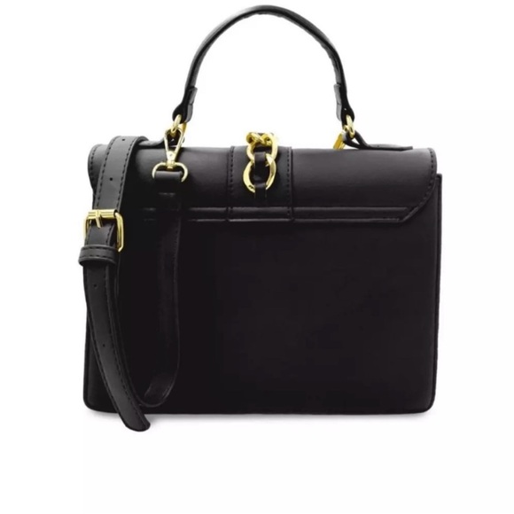 Badgley Mischka Black Purse or Crossbody with Goldtone studs and logo - Picture 10 of 16